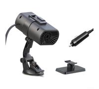 Portable 12V Vehicle Heater 360 Rotation Black | for rapid heat generation, clears foggy for windows, safe driving visibility, 12V power supply, compact design