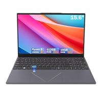 Portable 15.6" Laptop, Full HD IPS Display, 4-Core Processor, 16GB RAM, 512GB SSD, Fingerprint Unlock - Ideal Notebook for Students, Business, Travel