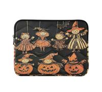 Portable 15 Inch 16 Inch Halloween Witch Dolls and Pumpkin Pattern Artwork Notebook Computer Pocket
