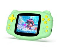 Portable 16 Bit Handheld Game Console, Retro Gaming Console with 300 Classic Video Games, Handheld Plug & Play Player with 3.2'' IPS Screen, Portable Game Console for Travel (Green)