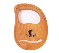 Portable 16 Strings Veneer Mahogany Harp, Lyre Harp 16 Strings Finger Piano Mahogany with Tuning Tool for Beginner Gift For Music Lovers Beginners