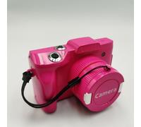 Portable 16MP Digital Camera with 2.4 Inch Display Panel 16x Digital Zoom and 1080p Video Recording for On-the-Go (Red)
