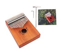 Portable 17 Keys Small Kalimba Piano Wood Finger Thumb Pianos Musical Instrument Kids And Adult Enduring Portable Wood Pocket Thumb Beginner Keyboard Instrument