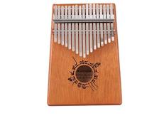 Portable 17-note Kalimba Solid mahogany thumb Piano for beginners includes a tuning hammer and study guide (Ancient talisman)