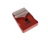 Portable 17-note Kalimba Solid mahogany thumb Piano for beginners includes a tuning hammer and study guide (Bear retro)
