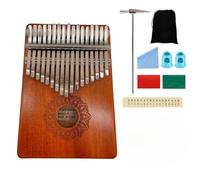 Portable 17-note Kalimba Solid mahogany thumb Piano for beginners includes a tuning hammer and study guide (Exotic)