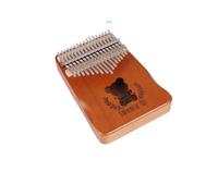 Portable 17-note Kalimba Solid mahogany thumb Piano for beginners includes a tuning hammer and study guide (Bear wood)