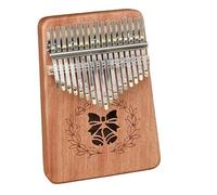 Portable 17-Tone Thumb Kalimba for Beginners - Mahogany Finger Piano for Easy Playing(YueBell LC+Accs)