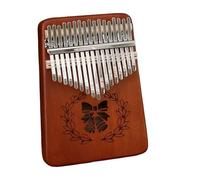 Portable 17-Tone Thumb Kalimba for Beginners - Mahogany Finger Piano for Easy Playing(YueBell V+Accs)