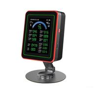 Portable 18 in 1 Air Monitor with Data Storage, Analysis Features for Home and Office Environments (Black)