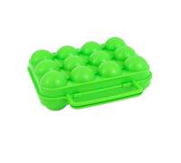 Portable 2/4/6/12 Grid Egg Storage Box Tableware, Outdoor Camping Rack Holder Fridge Egg Tray Storage Box (green-12 grids)