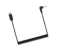 Portable 2.5mm to C1 / C 3 / N1 / N3 / S1 / S 2 Flashing Syncing Cable Spring Coiled Design for Easy Camera Connection Spring Stretch Gold Plate Camera Triggering Wire