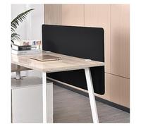 Portable 2 Ft Clamp-On Desk Divider Soundproof Privacy Panel for Office Modesty Panel for Standing Desks Adjustable Length 100 cm (39.3 in) Universal Fit Black