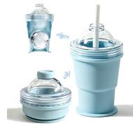 Portable 2-in-1 Collapsible Silicone Ice Ball Maker Cup,Portable Icecube Making Bottles, 6cm Ice Cube Mold, Foldable Ice Moldl, Icecube Tray Bar Accessory Silicone ice Cup BPA Free (1PCS)