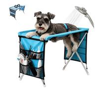 Portable 2-In-1 Foldable Pet Grooming Bed, Pet Grooming Hammock | Saves Your Back, Easy to Clean, Breathable Quick-Drying, a Safer, Calmer Way to Trim, Wash & Care at Home(A)