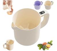 Portable 2-in-1 Multi-Function Electric Egg Churn, Multi-Function Electric Egg Churn for Eggs, Sauces & Smoothies, 1L Large Capacity Electric Whisk (Beige)