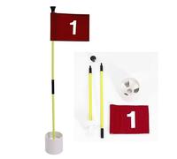 Portable 2-Section Design Mini Golf Hole Flag Set, Putting Green Flag for Backyard 3 Feet Golf Pin Flag Hole Cup Set