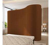 Portable 200cm Tall Room Divider Lightweight & Waterproof Folding Easy to Move Brown Partit for Privacy and Space Separat
