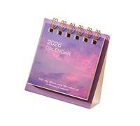 Portable 2026 Desk Calendar 19 Month Planner From 06/2025 to 12/2026 for Notes Appointment Task Plan Management Star Themed Desk