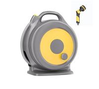 Portable 20m Hose Reel with 10 Adjustable Spray Modes Compact Manual Storage Rack for Easy Irrigation Car Washing & Pet Bathing - Lightweight & Convenient Tool
