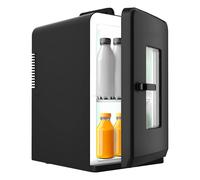 Portable 21 Cans Mini Fridge 15L AC/DC for Car, Office, Travel, Home Alivio Black One Size