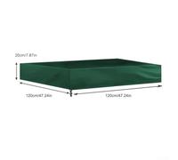 Portable 210D Waterproof Sandpit Cover, Square Sandbox Protector, Effective Against Dirt and UV Damage for Children (green 120 * 120)