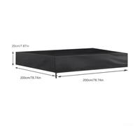 Portable 210D Waterproof Sandpit Cover, Square Sandbox Protector, Effective Against Dirt and UV Damage for Children (black 200 * 200)