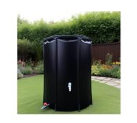 Portable 250L Collapsible Rainwater Harvesting Barrel - Efficient Garden & Lawn Water Collection System Eco-Friendly Water Recovery Container (Black)