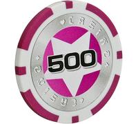 Portable 25PCS Poker Chips - Chips Metal Core 14 Gram Texas Holdem BlackJack Casino Games Chips for Counting Markers Math Learning Poker Chips