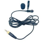 Portable 3.5mm Lavalier Clip on Microphone for Clear Omnidirectional Mic Lapel Tie Hands Free Lavalier Mics Computer Microphone