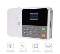 Portable 3-Channel 12-Lead ECG EKG Machine Electrocardiograph Printer, Analysis