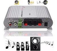 Portable 3 Channel Car Speaker Amplifier With Mega Bass And Volume Control Aluminum Stereo Amplifier For Phone PC DVD Player MP3 MP4 Subwoofer 15Wx2CH 20W Sub RMS 4 8 Ohm