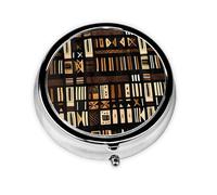 Portable 3-Compartment Pill Box - Round Daily Medicine Organizer for Pocket or Purse, African Mud Cloth Tribal Ideal for Morning, Noon & Evening Doses