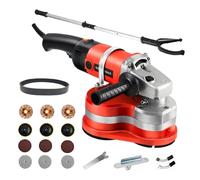 Portable 3-Head Concrete Polisher, Heavy Duty Wall & Floor Grinder with Telescopic Rod for Efficient Cement and Stone Polishing, Multi-Functional Design
