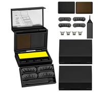 Portable 3-in-1 Eye Makeup Stamp Kit, Lower Lash Stamp, Beauty Mark Dotter & Dual-Tone Black Brown Waterproof Eyeliner Ink, Smudge-Proof Long Lasting Quick Eye Makeup Tool with Mini Storage Case，2Pcs