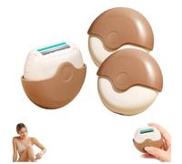 Portable 3-Layer Hair Shaver with Rotating Cover - Compact Travel Rotary Razor with Triple-Blade Precision System, Wet & Dry Pocket-Sized Razor for Legs, Face and Underarms, Gift for Women (2pcs)
