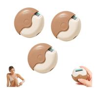 Portable 3-Layer Hair Shaver with Rotating Cover - Compact Travel Rotary Razor with Triple-Blade Precision System, Wet & Dry Pocket-Sized Razor for Legs, Face and Underarms, Gift for Women (3pcs)