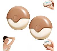 Portable 3-Layer Hair Shaver with Rotating Cover, Waterproof Wet and Dry Mini Travel Razors, Triple Blade Design for Legs, Arm, Underarms and Face, Gentle on Skin (2PC)