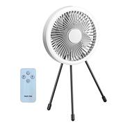 Portable 3-Speed Charging Table Fan Remote Control Desk Fan Camping With LED Lamp+Tripod For Fishing Barbecue Ceiling With Lights Remote Control