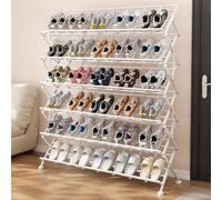 Portable 3-Tier Metal Shoe Rack for Entryway Office & Hallway - Holds 12-30 Pairs Stylish Space-Saving Design Multifunctional Storage Solution