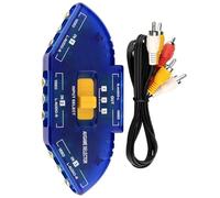 Portable 3 Way Video Video Switches Box With Manual Selectors For TVs Monitors And Music Video Systems Video Splitter For Home