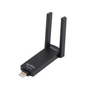 Portable 300Mbps Long Range USB WiFi Adapter, Dual Band Wireless Signal Range Extender for Desktop Laptop PC, Network Receiver with 2x 5dBi WiFi Antennas