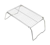 Portable 304 Stainless Steel BBQ Grill Rack - Folding Barbecue Stand for Camping & Outdoor Use 34.5x23x16.5cm Ideal for Garden Travel & Tailgating