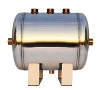 Portable 304 Stainless Steel Compressed Air Tank - High Pressure Vacuum Buffer Reservoir for Air Compressor Pump，≤1.25MPa/12.5kg, Mirror Polish Pressure Cylinder(20L/5.3Gal)