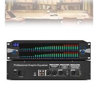 Portable 31 Bands EQ, Professional 2-Channel Graphic Equalizer with 10 Preset Effects, High/mid/bass Independent Adjustment Functions, Automatic Noise Reduction, for Studio