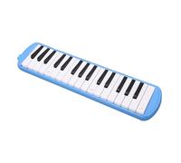Portable 32 Key Melodica for Beginners, Wind Instrument with Piano Keys, Musical Instrument for Musical Education, Bluepinkblack (Blue)