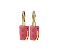 Portable 32A 4mm Banana Plug Solderless Quick Connect Gold Plated for Speaker Amplifier(2Pcs Red)