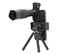 Portable 32X Phone Camera Lens HD Zoom Lens Clip On, Double Adjustment Eyepiece System, Large Aperture Objective Lens, Multiple Use Modes, Widely Applicable for Photo Video