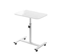 Portable 360° Rotating Laptop Desk Cart - Mobile Computer Stand for Home Office & Classroom - Warm Color, Adjustable Height, Space-Saving Design