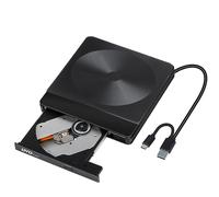 Portable 3D Blu-ray DVD Writer, External Bluray Drive, Wide Compatibility for Windows XP/7/8/10/MacOS, Plug and Play, USB 3.0 & Type-C for Instant